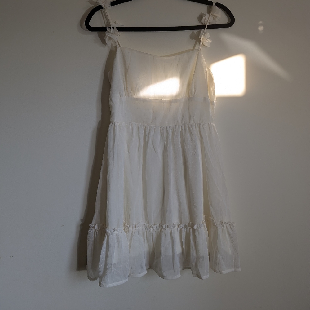 Lush Cream Mini Dress